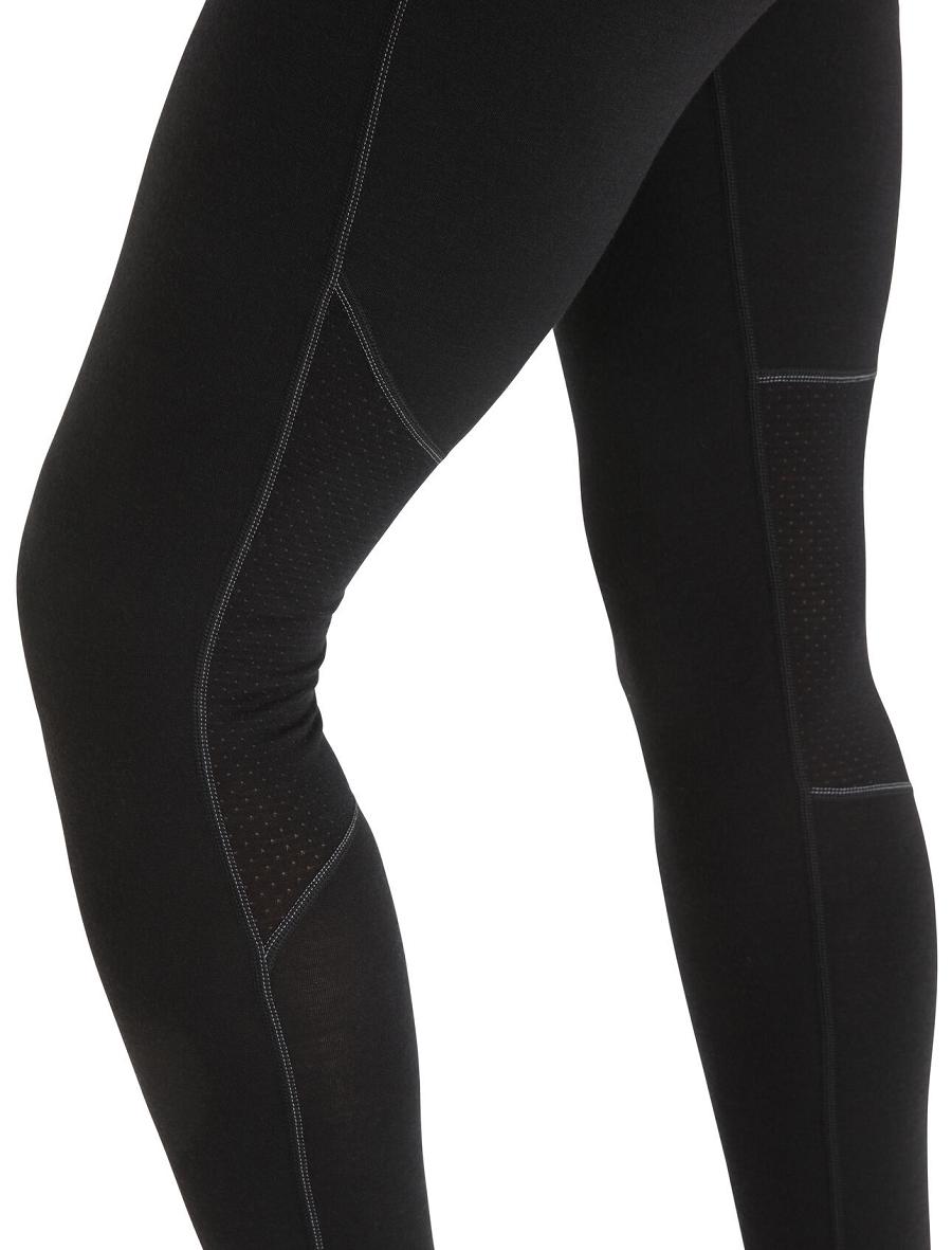 Icebreaker BodyfitZone™ Merino 150 Zone Thermal Naisten Leggingsit Mustat | FI 1543UZGT